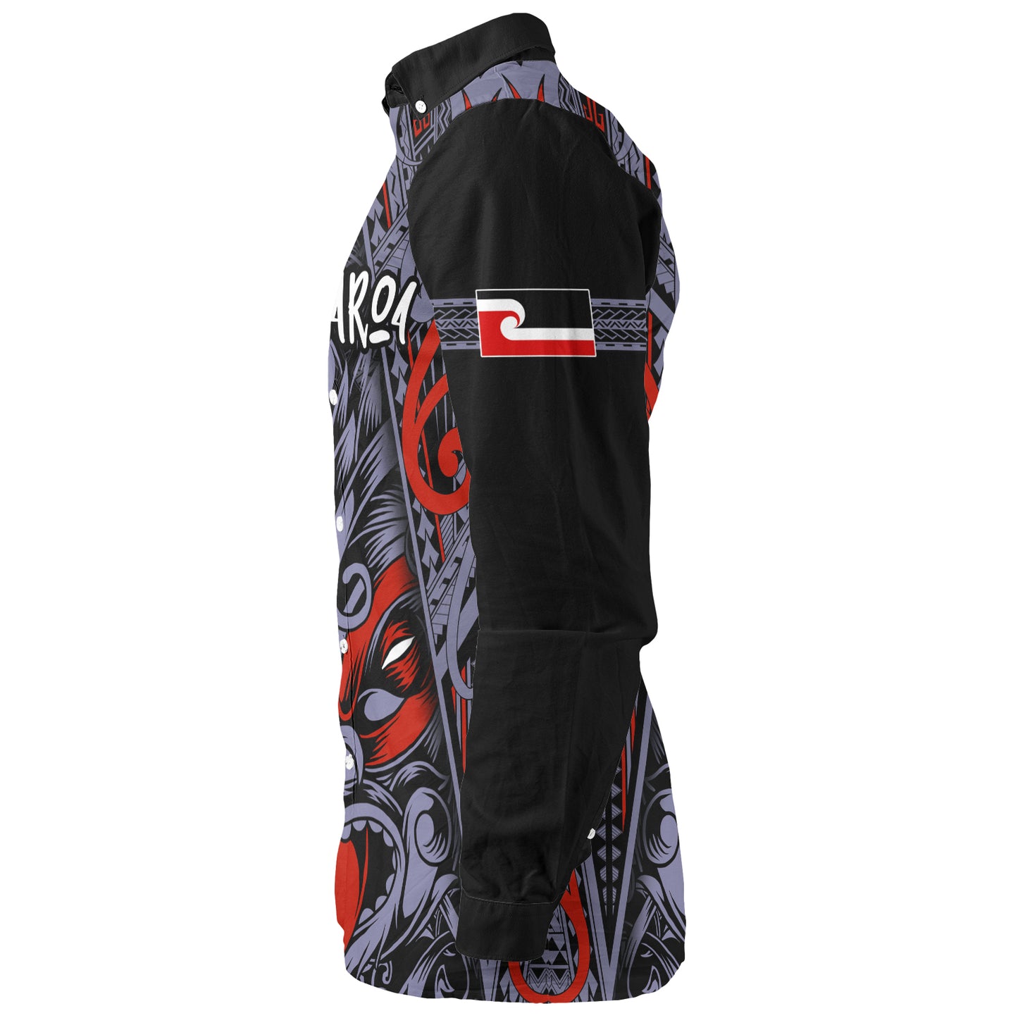 New Zealand Long Sleeve Shirt Tiki Mask Aotearoa Style