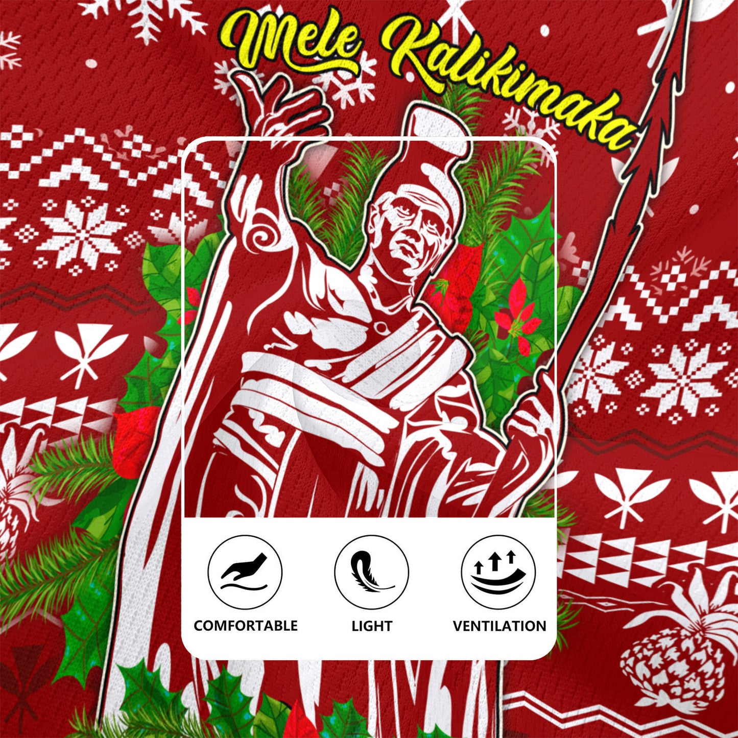 Hawaii Rugby Jersey Christmas Hawaii King Kanaka Maoli Pattern