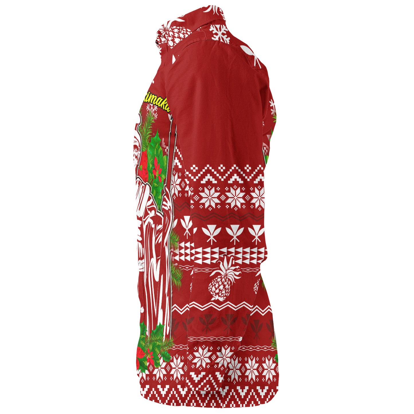Hawaii Long Sleeve Shirt Christmas Hawaii King Kanaka Maoli Pattern