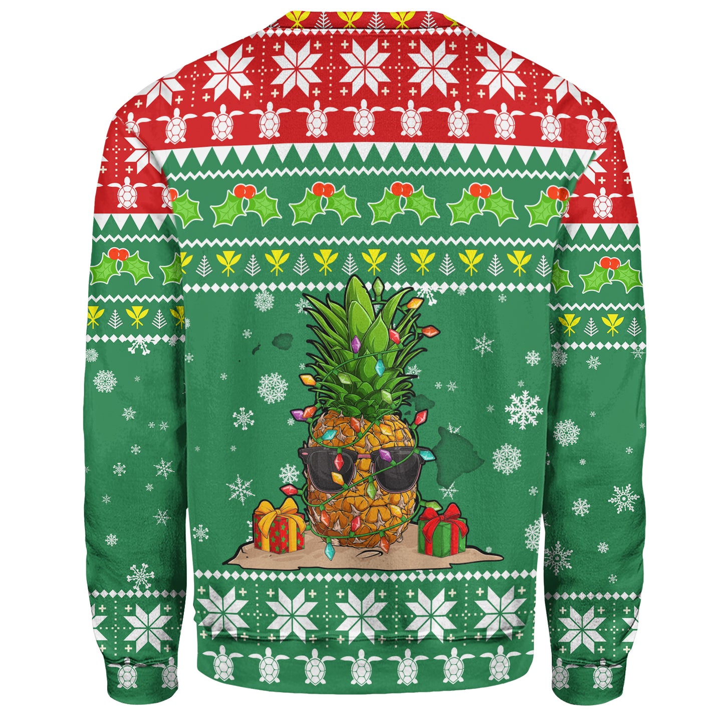 Hawaii Sweatshirt Pineapple Christmas Tree Kanaka Maoli Pattern