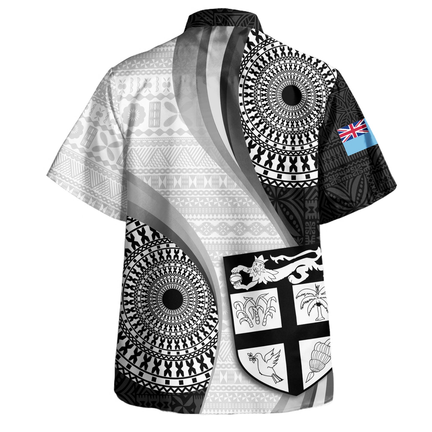 Fiji Hawaiian Shirt Vintage Flying Fijians Rugby Tribal Pattern 2023