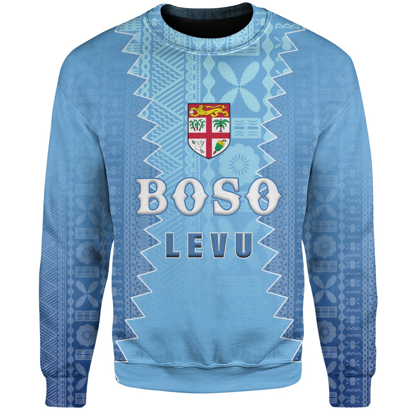 Fiji Sweatshirt Boso Levu With Fijian War Club Polynesian