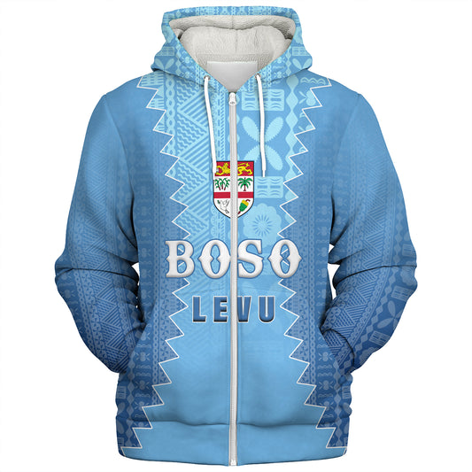 Fiji Sherpa Hoodie Boso Levu With Fijian War Club Polynesian