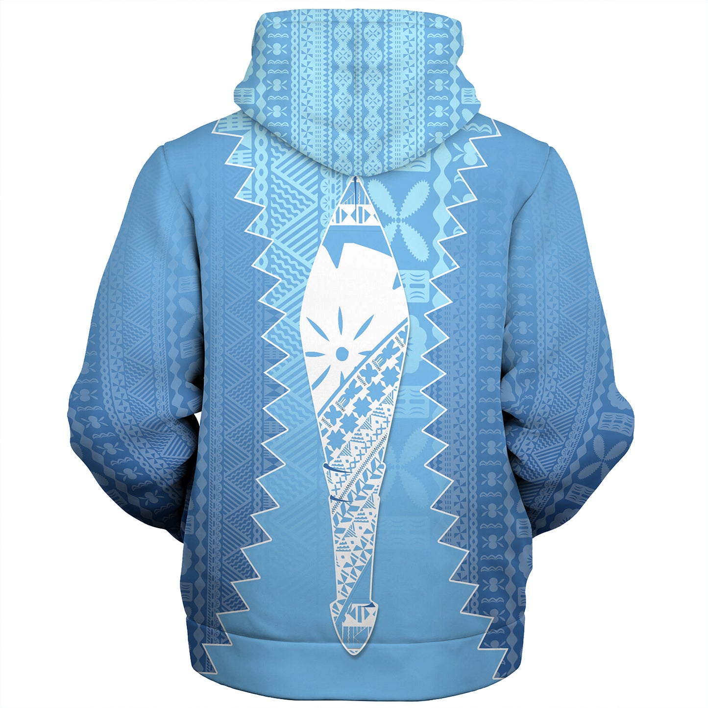 Fiji Sherpa Hoodie Boso Levu With Fijian War Club Polynesian