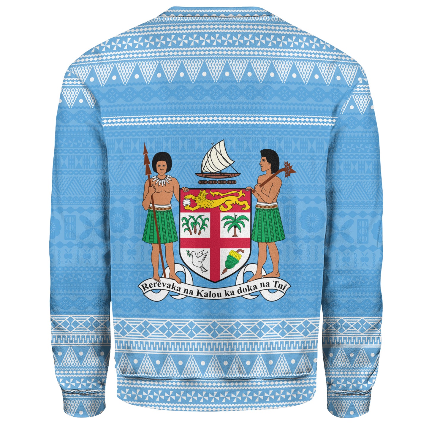 Fiji Sweatshirt Bula Coat Of Arm Of Fiji Polynesian