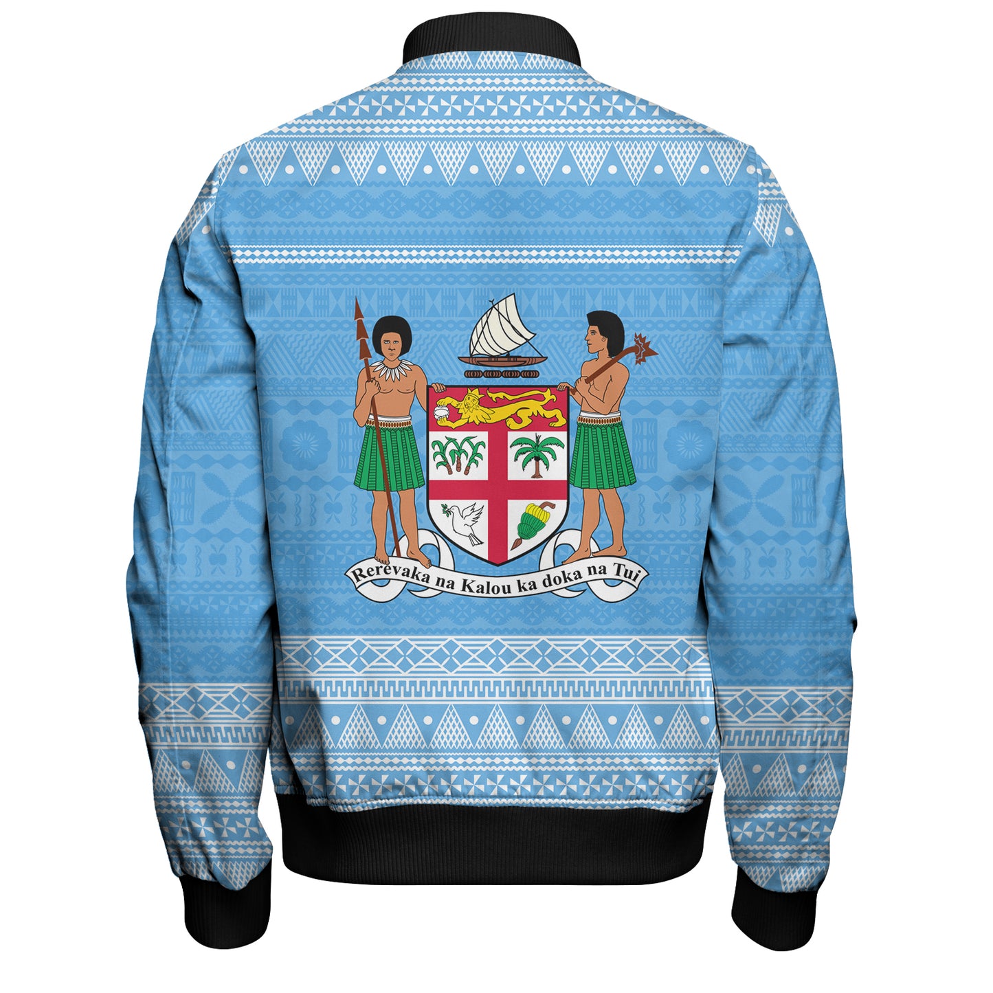 Fiji Bomber Jacket Bula Coat Of Arm Of Fiji Polynesian