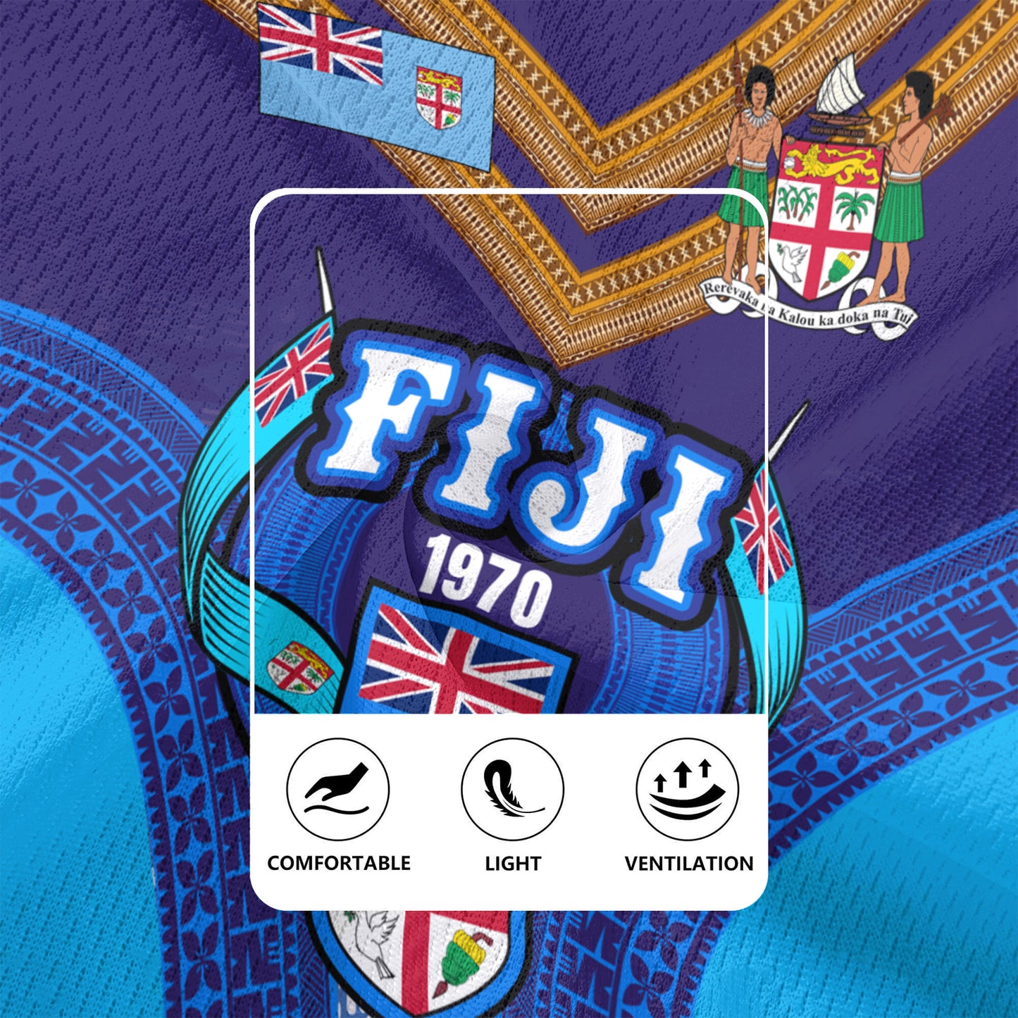 Fiji Bula Tapa Patterns Men's All Over Printing Rugby Jersey
