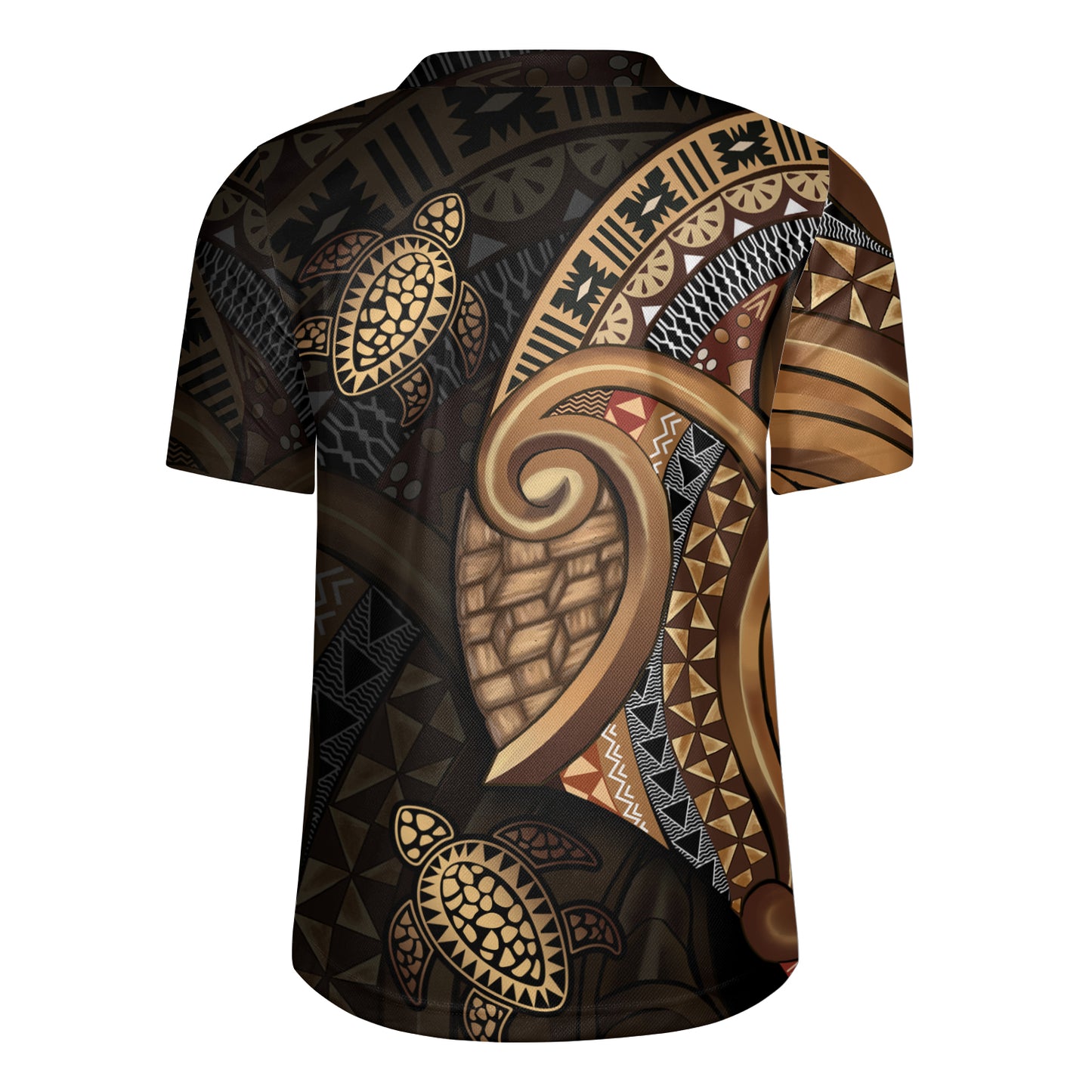 Fiji Rugby Jersey Golden Turtles Fiji Tribal Pattern