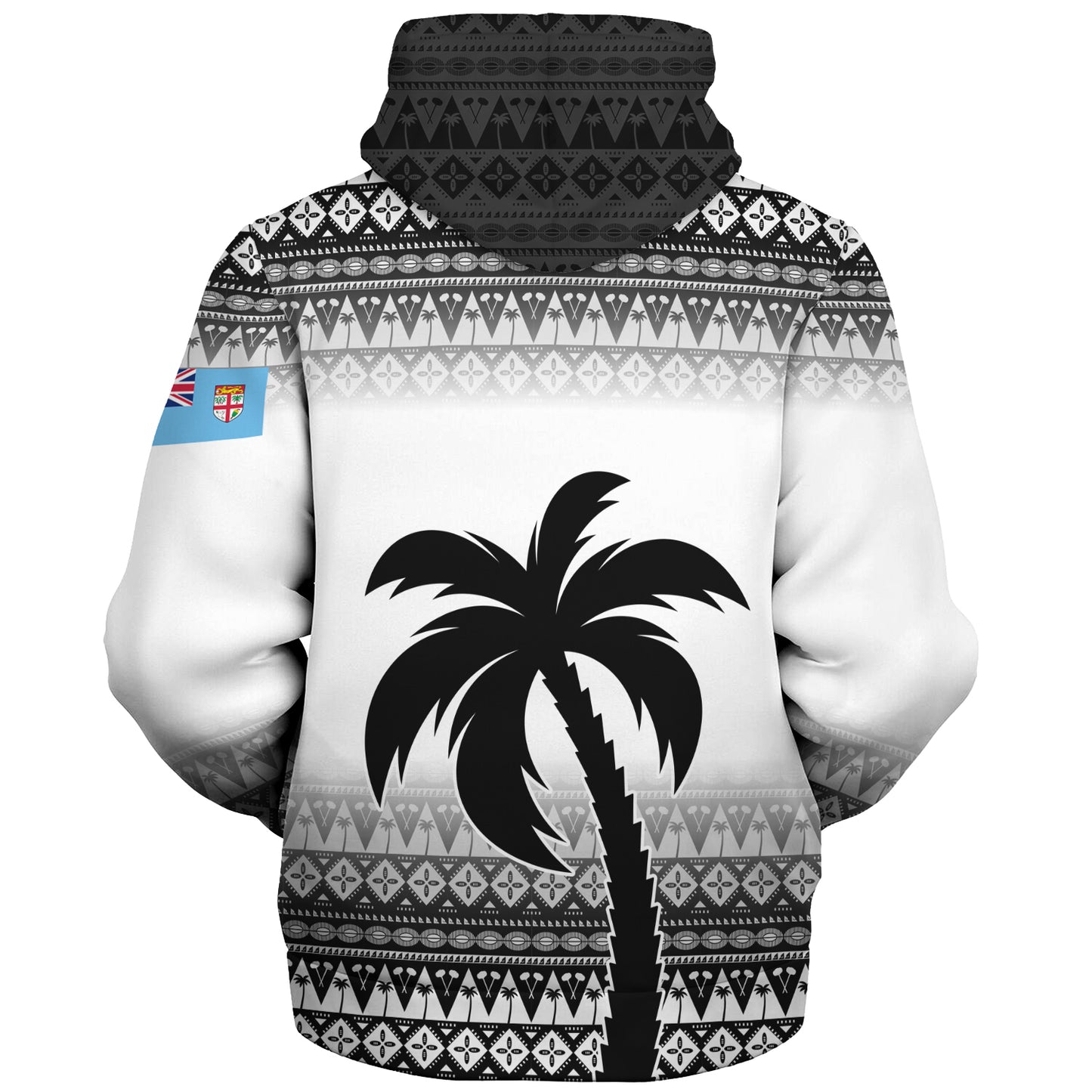 Fiji Sherpa Hoodie Vintage Flying Fijians Rugby Tribal Pattern 2023