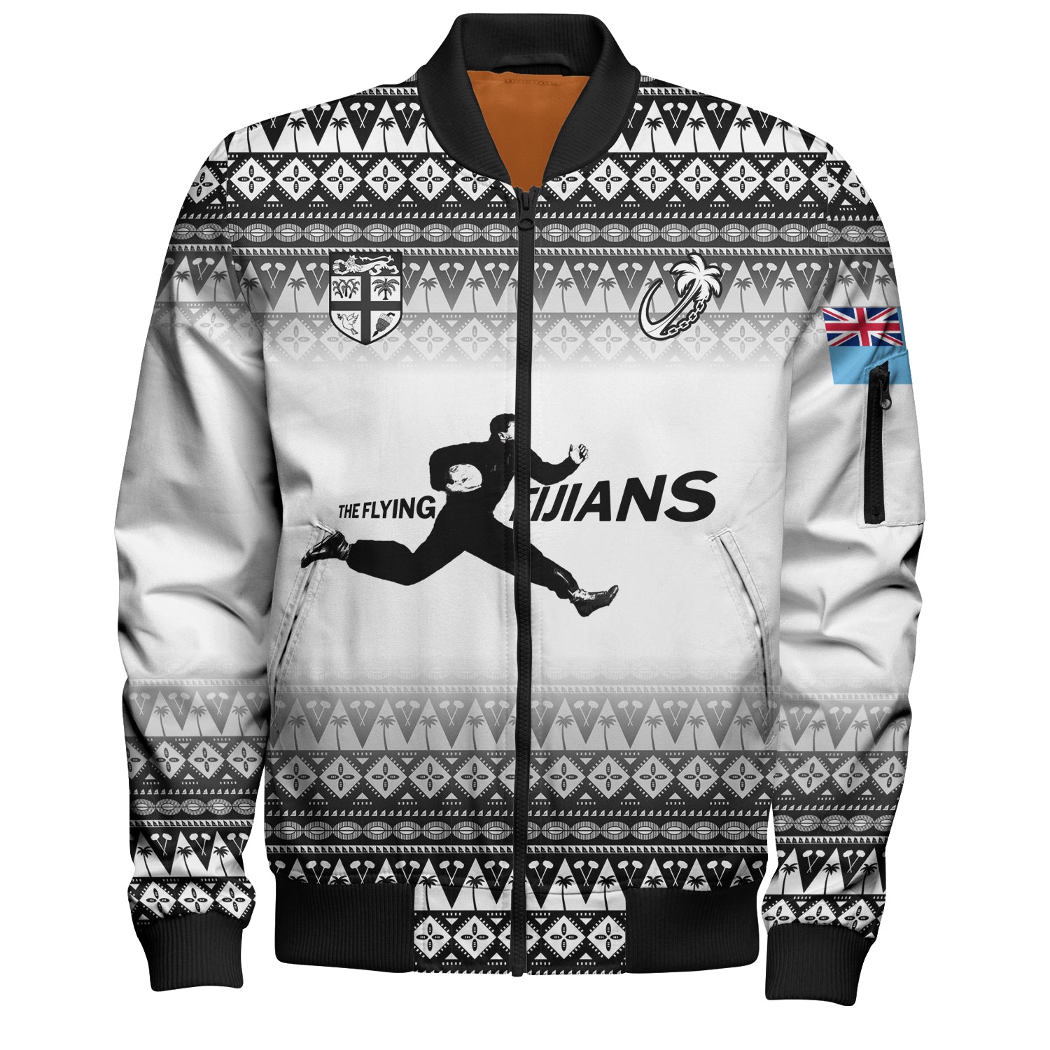 Fiji Bomber Jacket Vintage Flying Fijians Rugby Tribal Pattern 2023