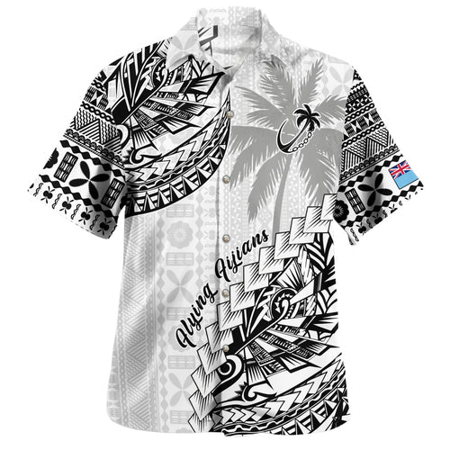 Fiji Hawaiian Shirt Rugby Ball Tapa Patterns