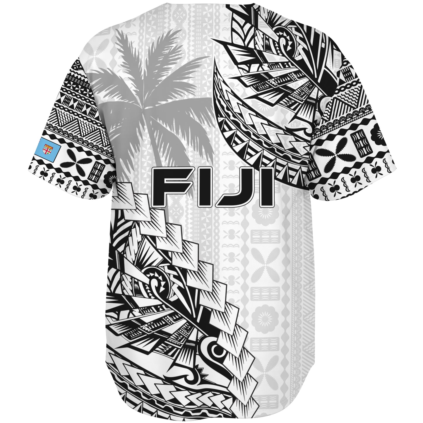 Fiji Baseball Shirt Flying Fijians Polynesian Pattern 2023