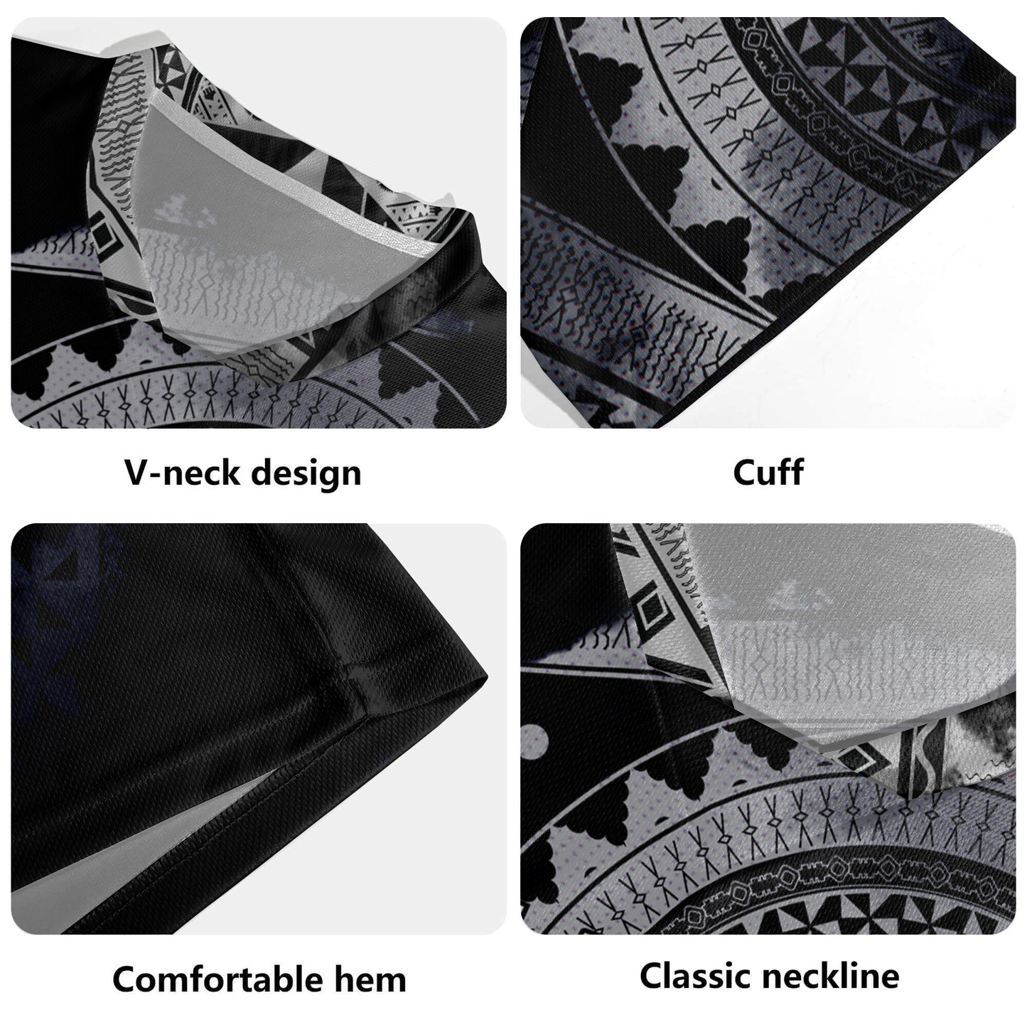 Fiji Bring The Heat Rugby Cup ( Black-white Ver) Men's All Over Printing Rugby Jersey