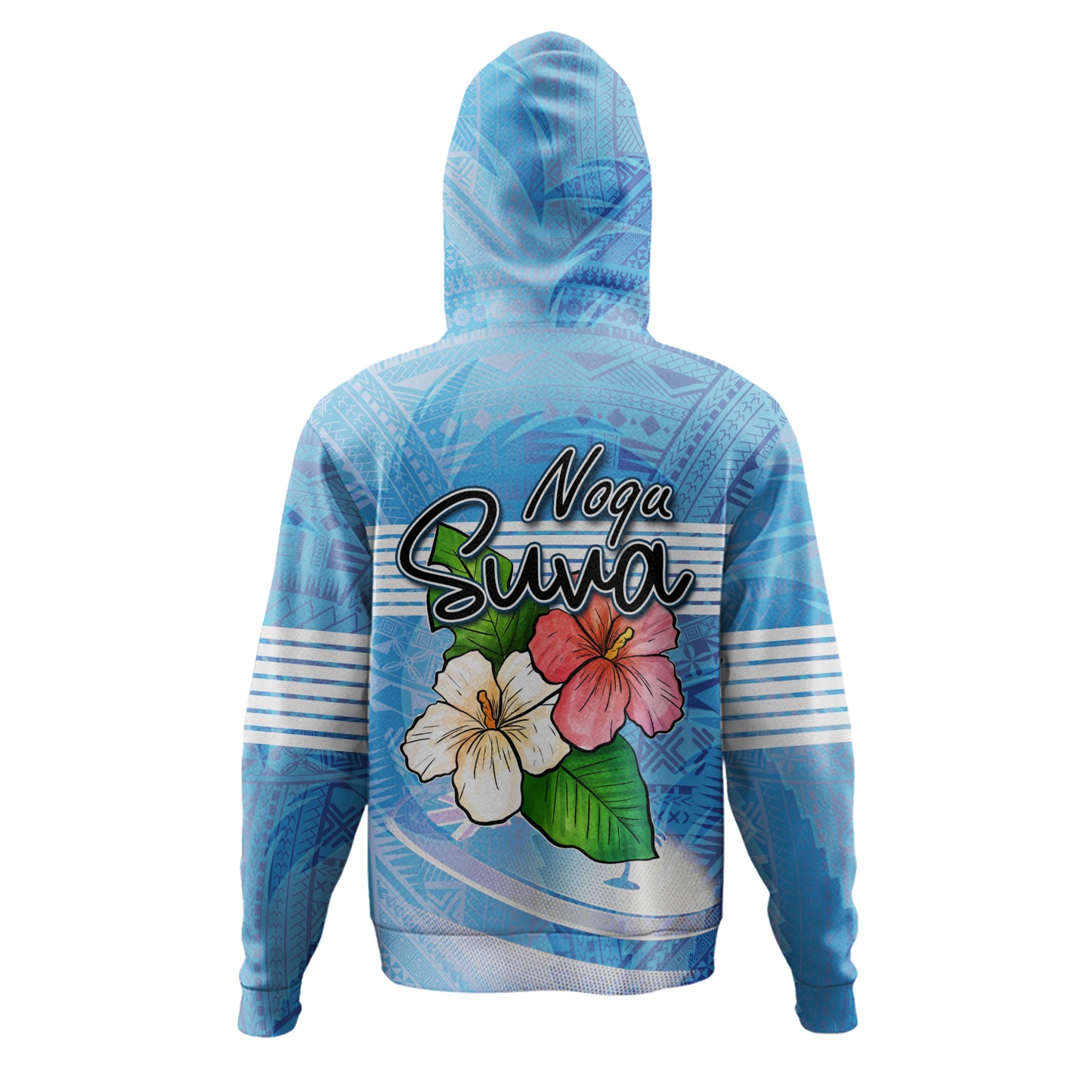 Fiji Hoodie Noqu Suva Palm Tree Traditional Patterns