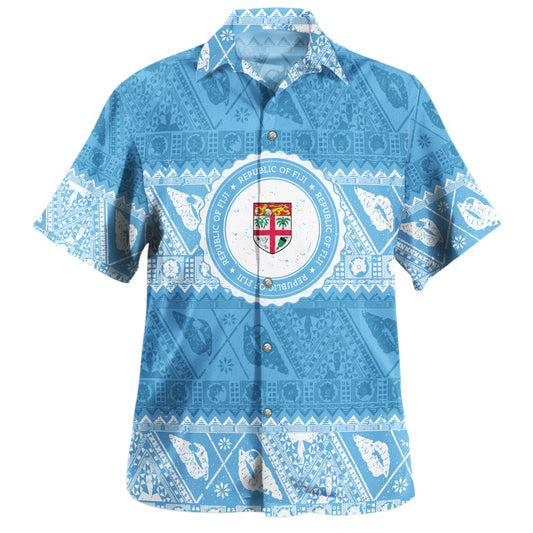 Fiji Hawaiian Shirt Fijian Tapa Style