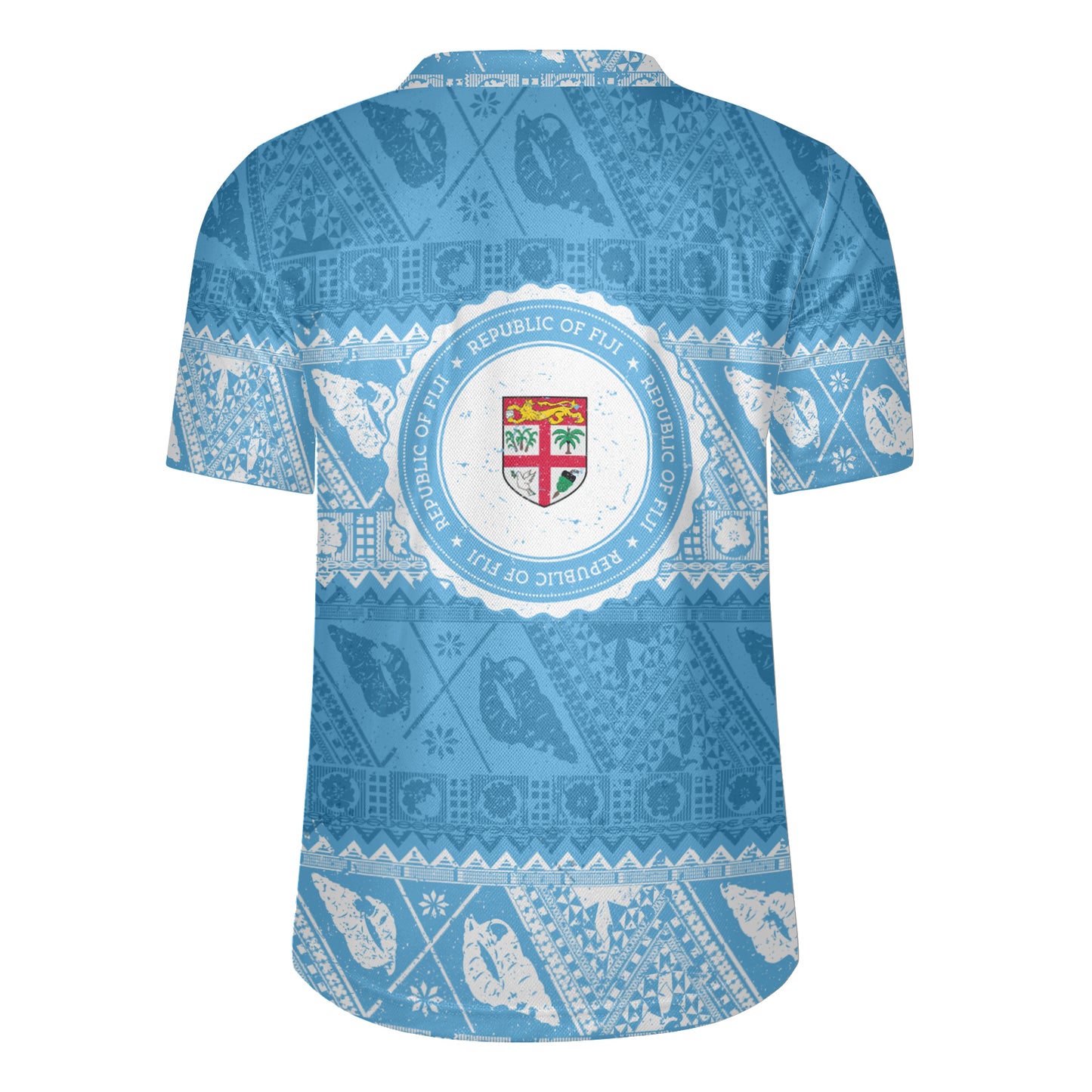 Fiji Rugby Jersey Tribal Pattern Vintage Style