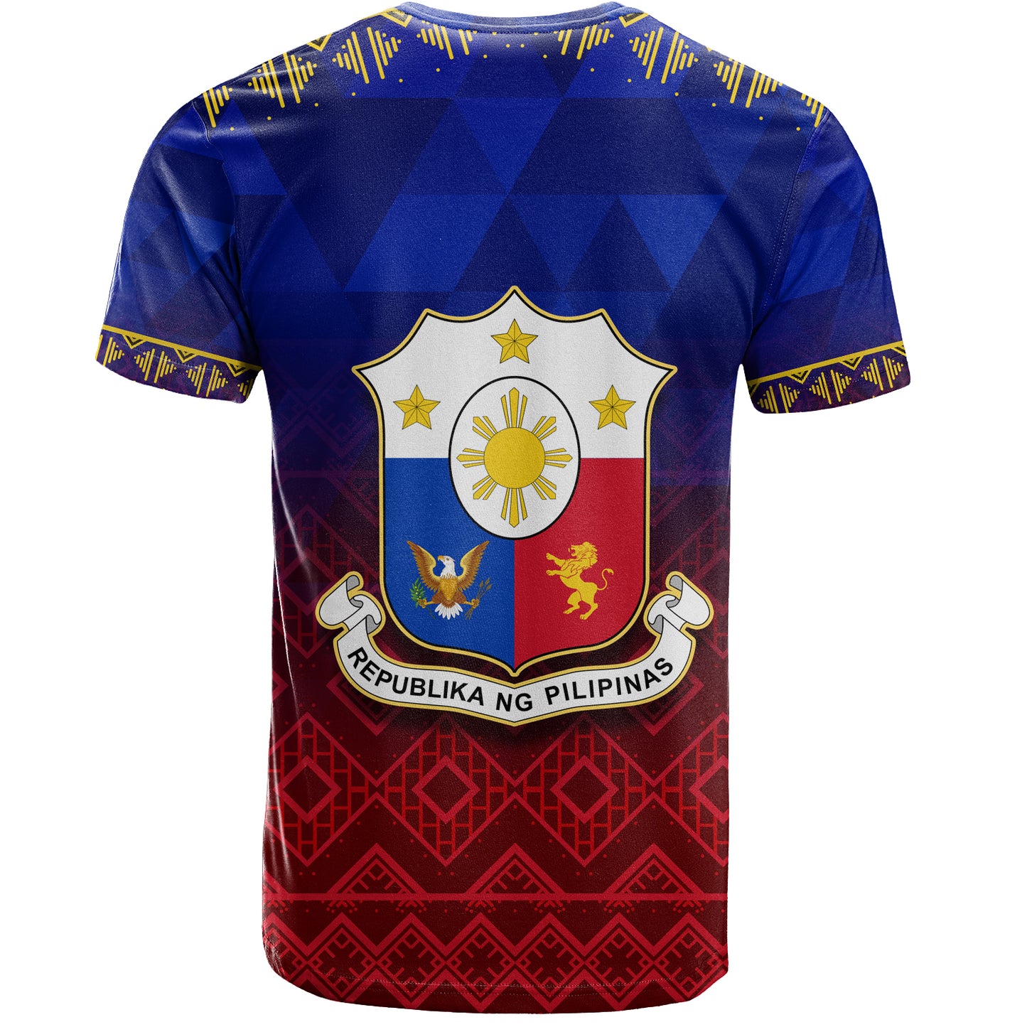 Philippines Filipinos T-Shirt Lowpolly Pattern with Tribal Motif