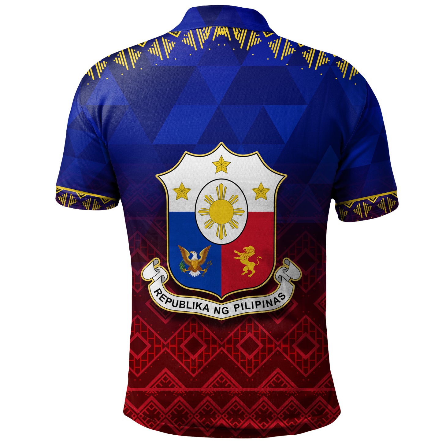Philippines Filipinos Polo Shirt Lowpolly Pattern with Tribal Motif