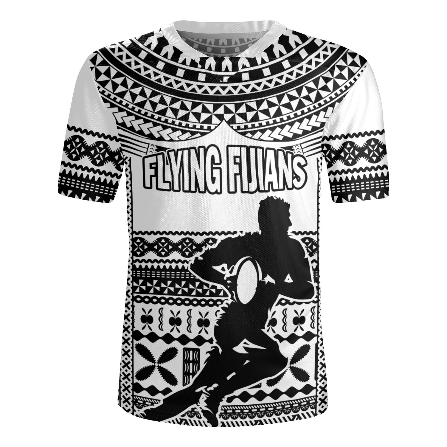 Fiji Rugby Jersey Flying Fijians Rugby Tribal Pattern 2023