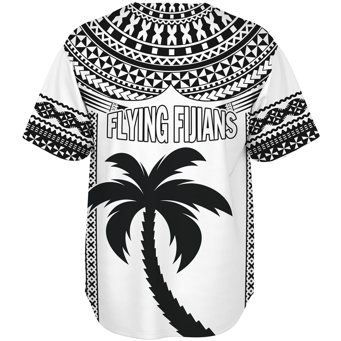 Fiji Baseball Shirt Flying Fijians Rugby Tribal Pattern 2023