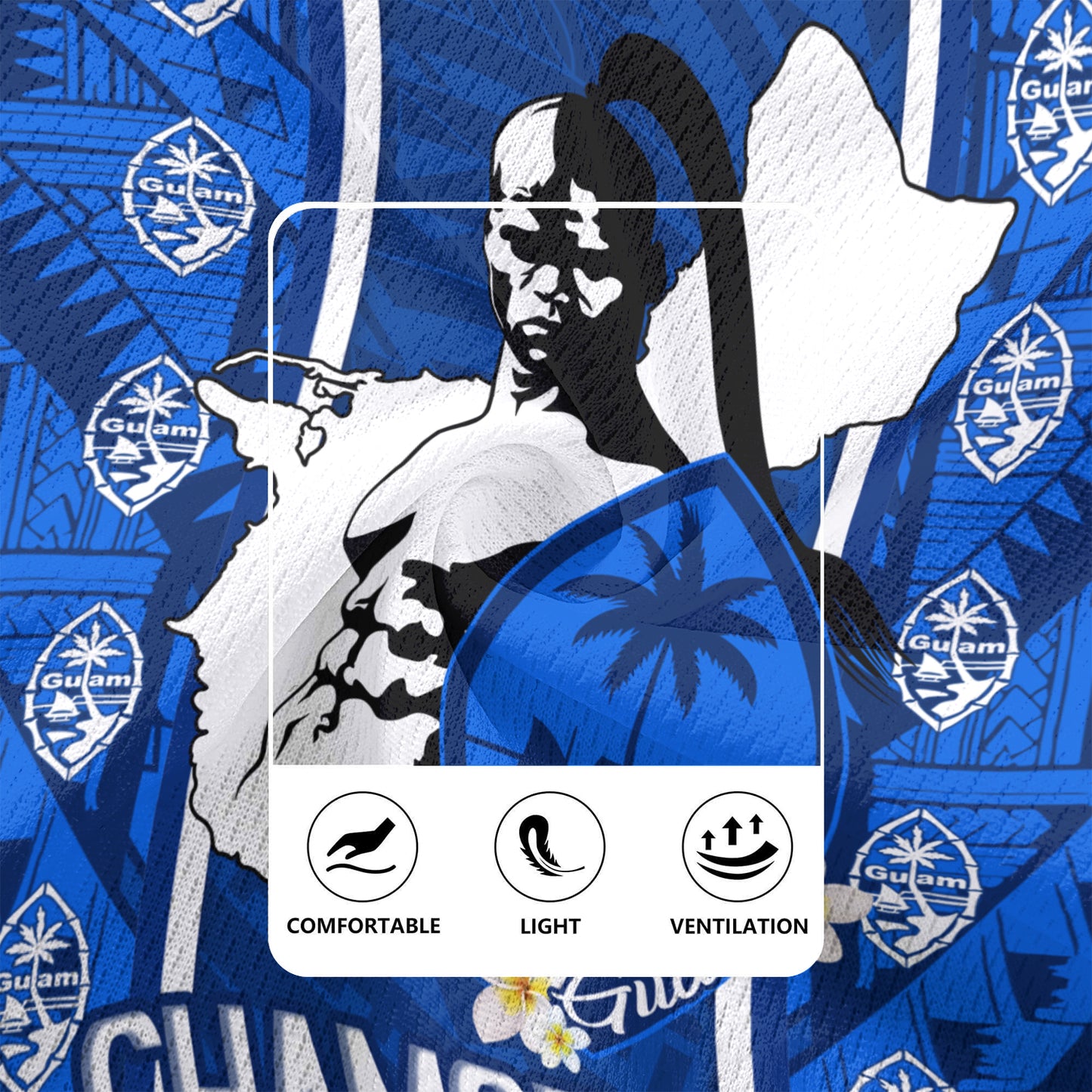 Guam Chamorro Warrior Traditional Tribal Patterns Men's All Over Printing Rugby Jersey