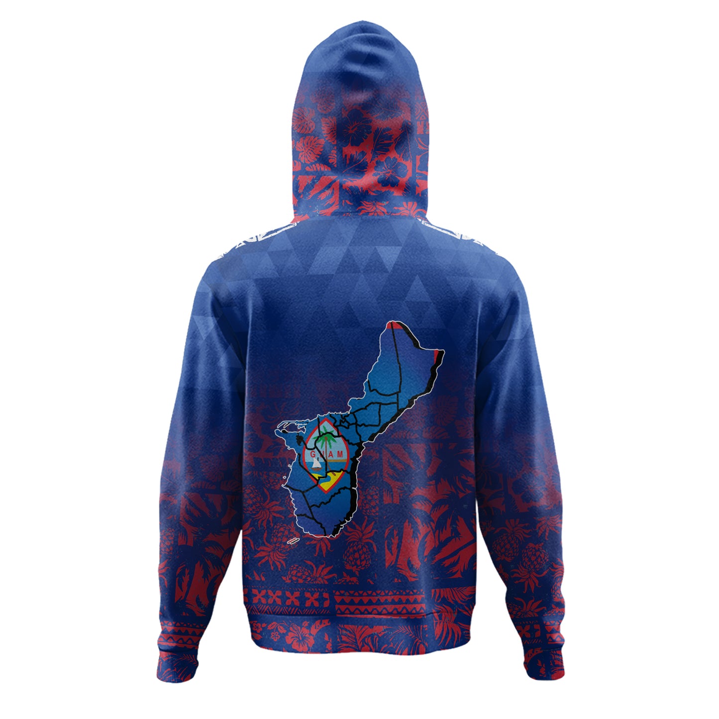 Guam Hoodie Guam Hafa Adai Tropical Pattern