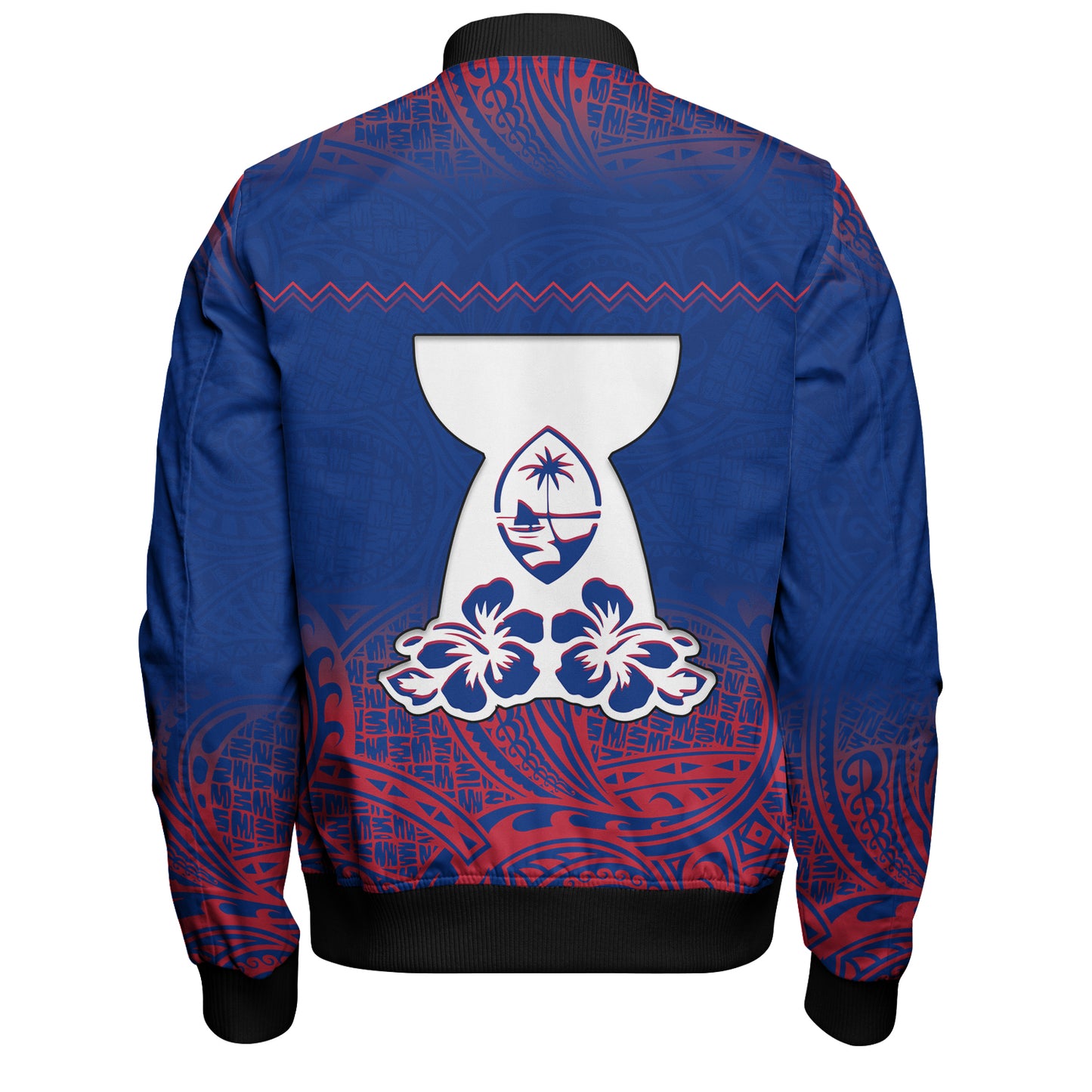 Guam Bomber Jacket White Latte Stone Guam Polynesian