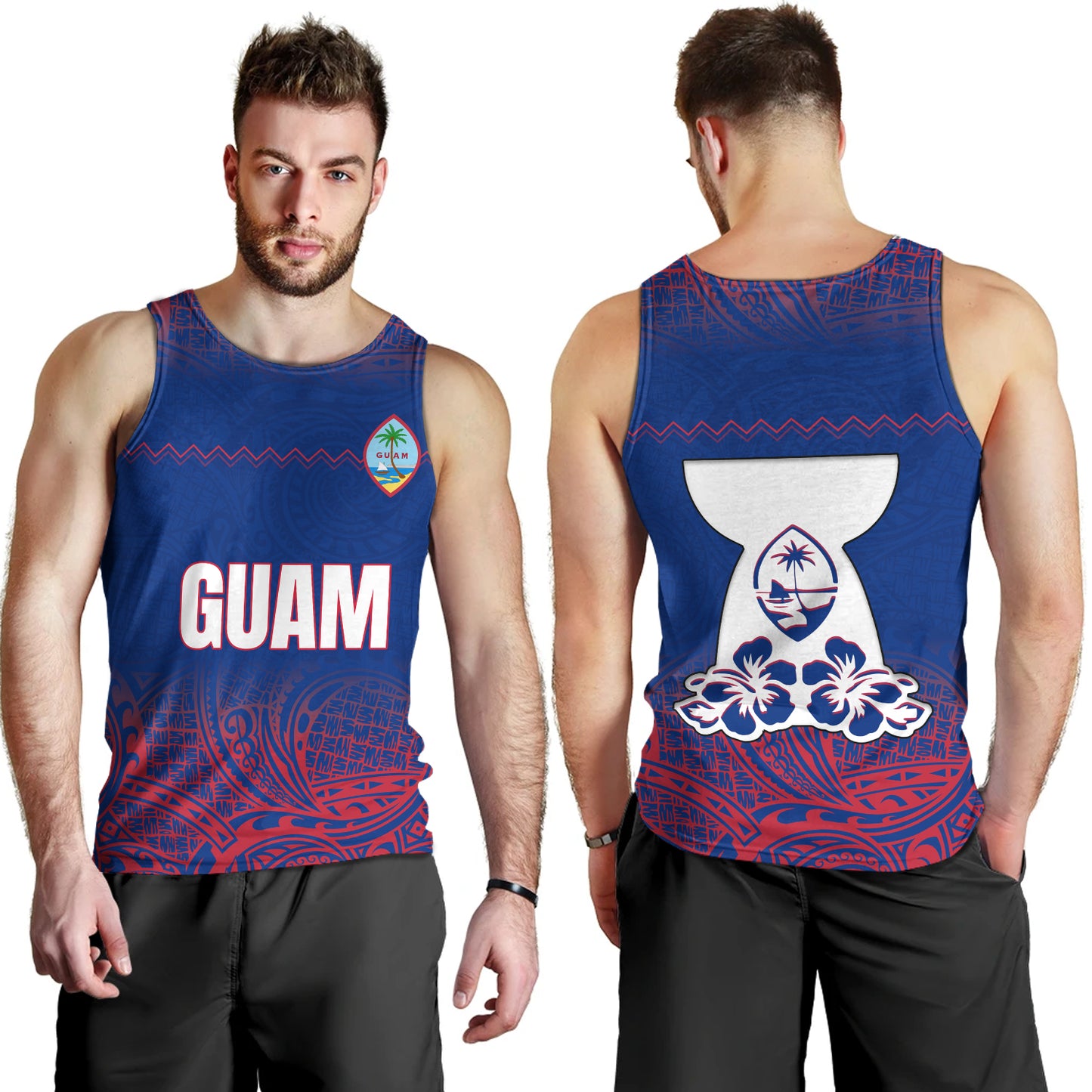Guam Tank Top White Latte Stone Guam Polynesian