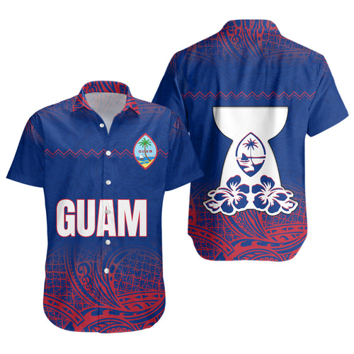 Guam Short Sleeve Shirt White Latte Stone Guam Polynesian