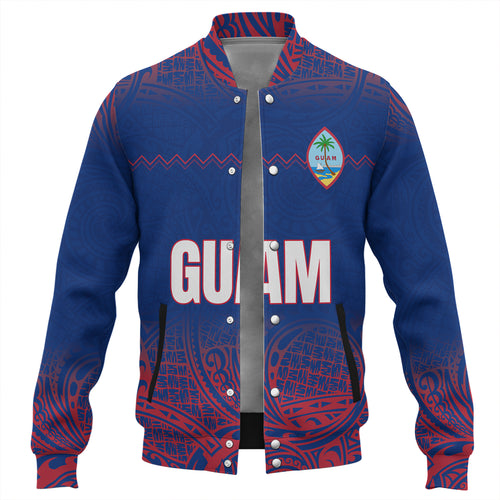 Guam Baseball Jacket White Latte Stone Guam Polynesian