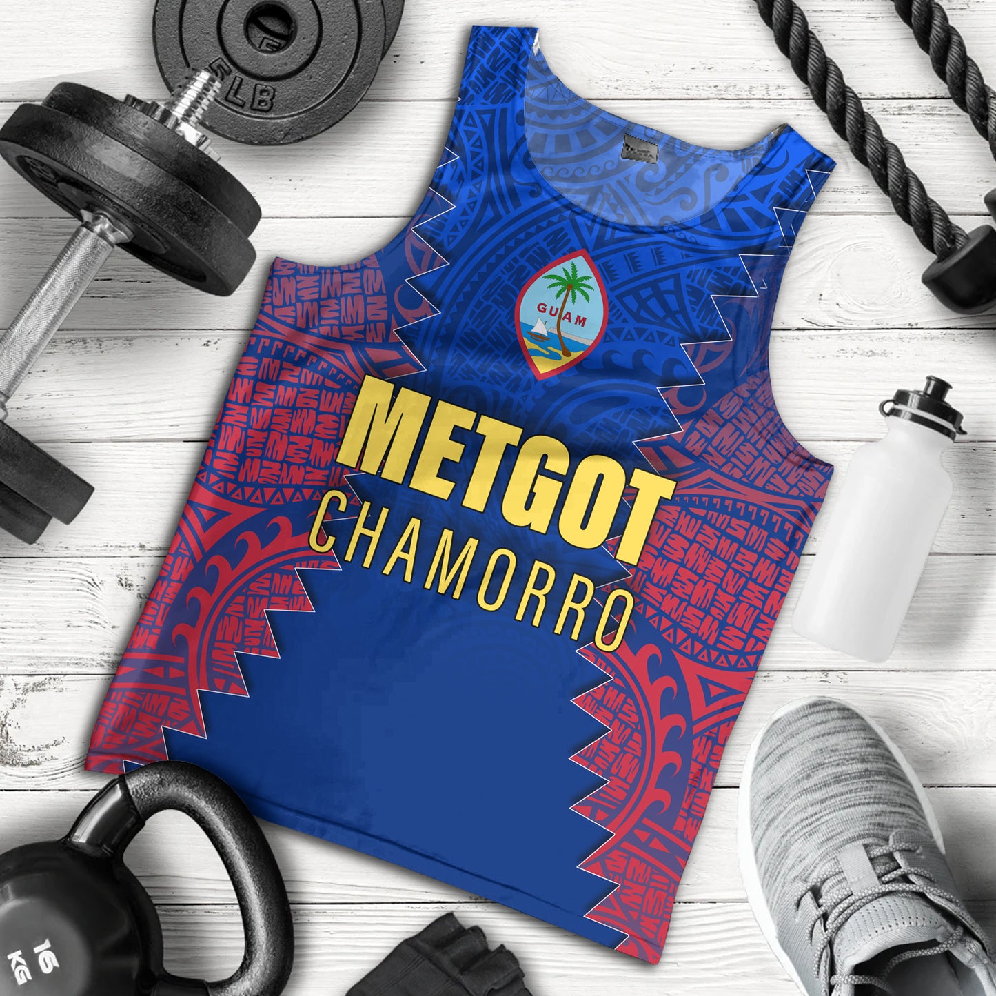 Guam Tank Top Metgot Chamorro Latte Stone Guam Polynesian