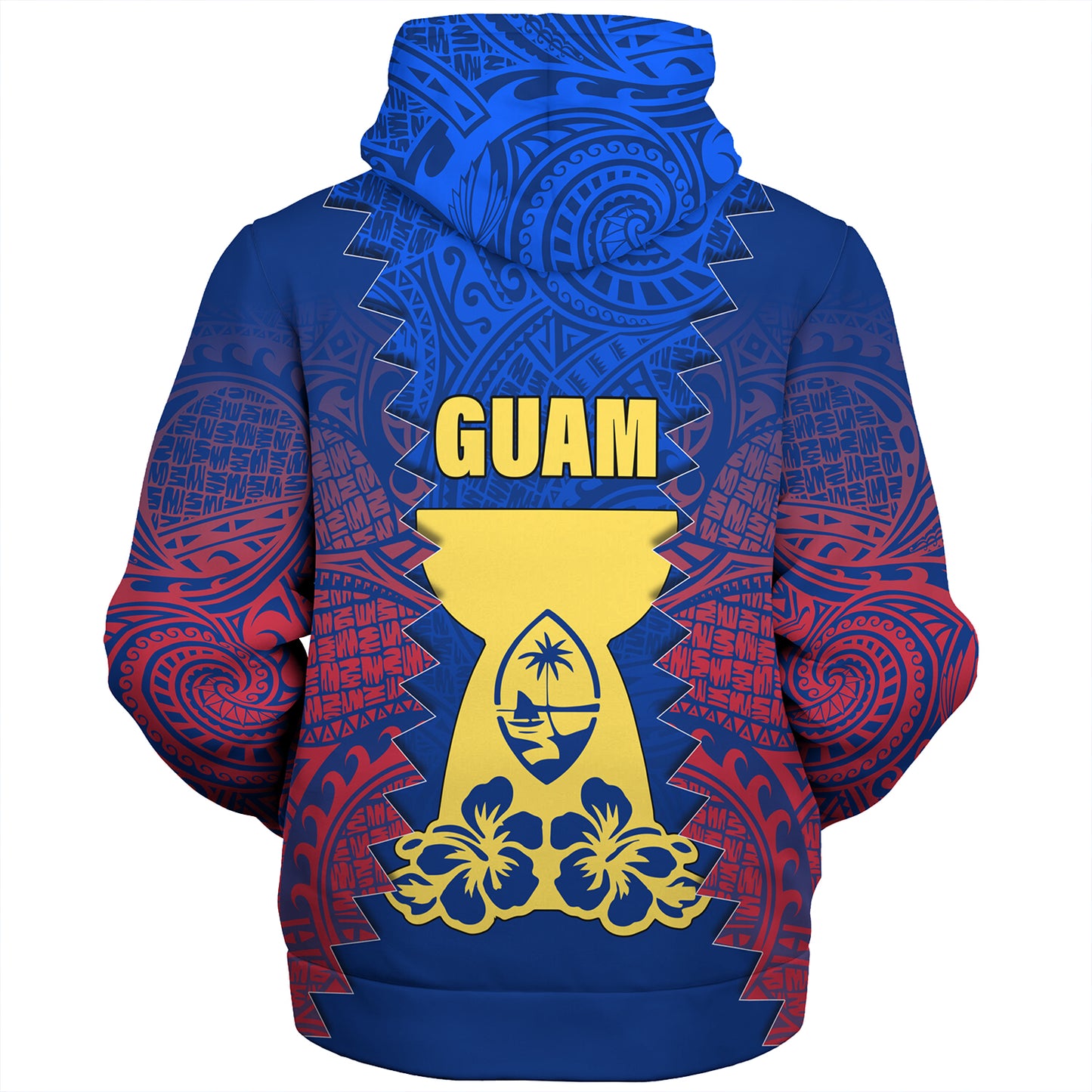 Guam Sherpa Hoodie Metgot Chamorro Latte Stone Guam Polynesian