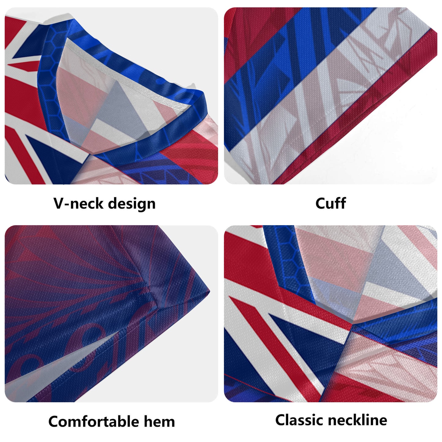 Hawaii Flag Color With Traditional Patterns Men's All Over Printing Rugby Jersey
