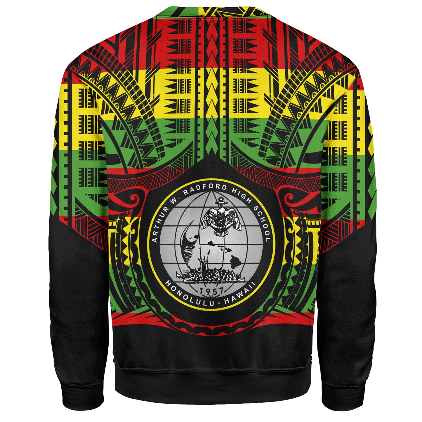Hawaii Sweatshirt  Admiral Arthur W. Radford Reggae Color Polynesian
