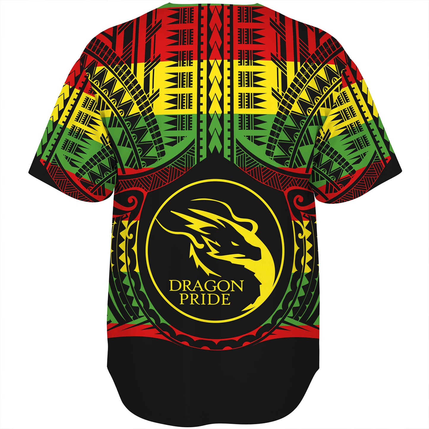 Hawaii Baseball Shirt Honokaa High & Intermediate School Reggae Color Polynesian