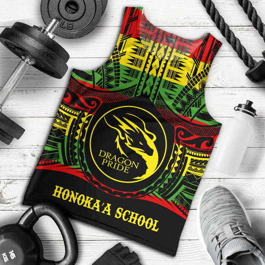 Hawaii Tank Top Honokaʻa High & Intermediate School Reggae Color Polynesian