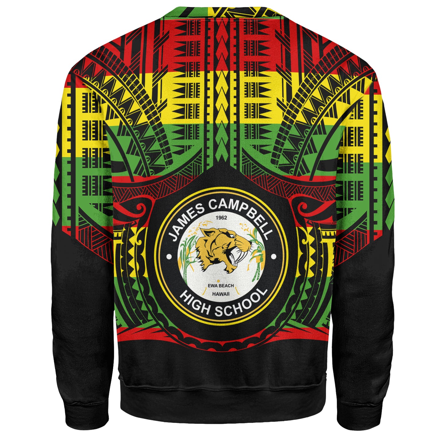 Hawaii Sweatshirt James Campbell High School Reggae Color Polynesian
