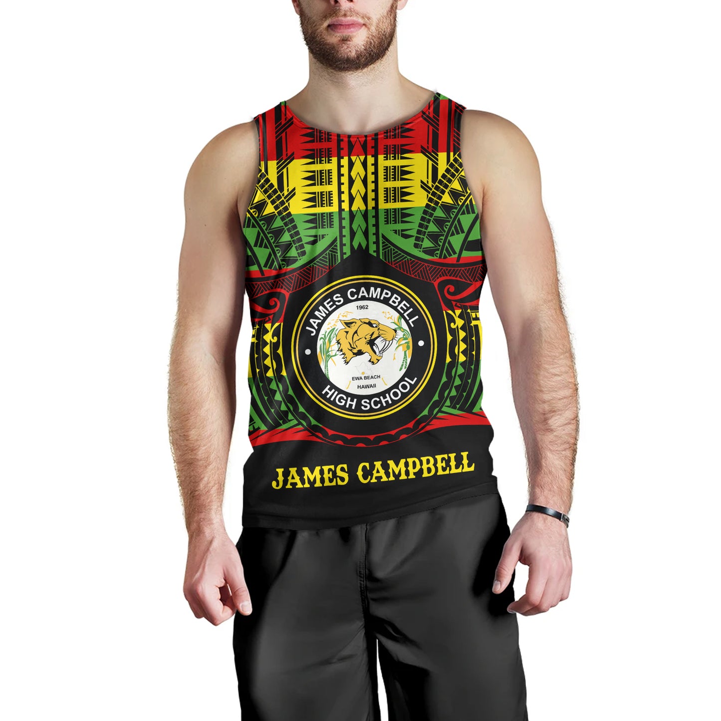 Hawaii Tank Top James Campbell High School Reggae Color Polynesian