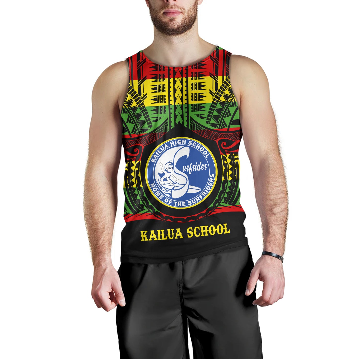 Hawaii Tank Top Kailua High School Reggae Color Polynesian