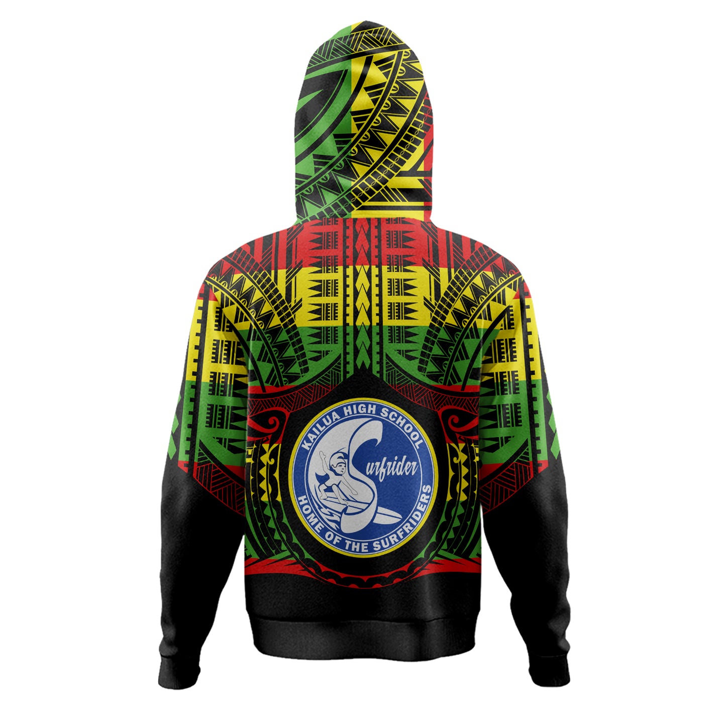 Hawaii Hoodie Kailua High School Reggae Color Polynesian