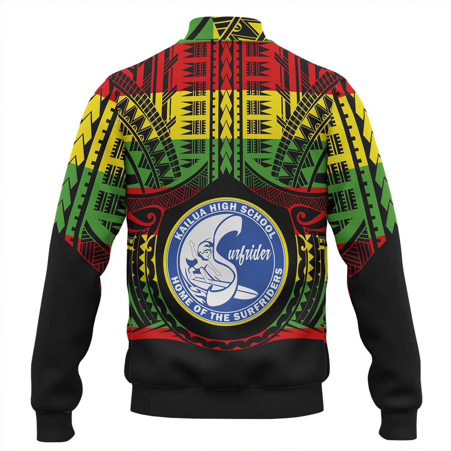 Hawaii Baseball Jacket Kailua High School Reggae Color Polynesian