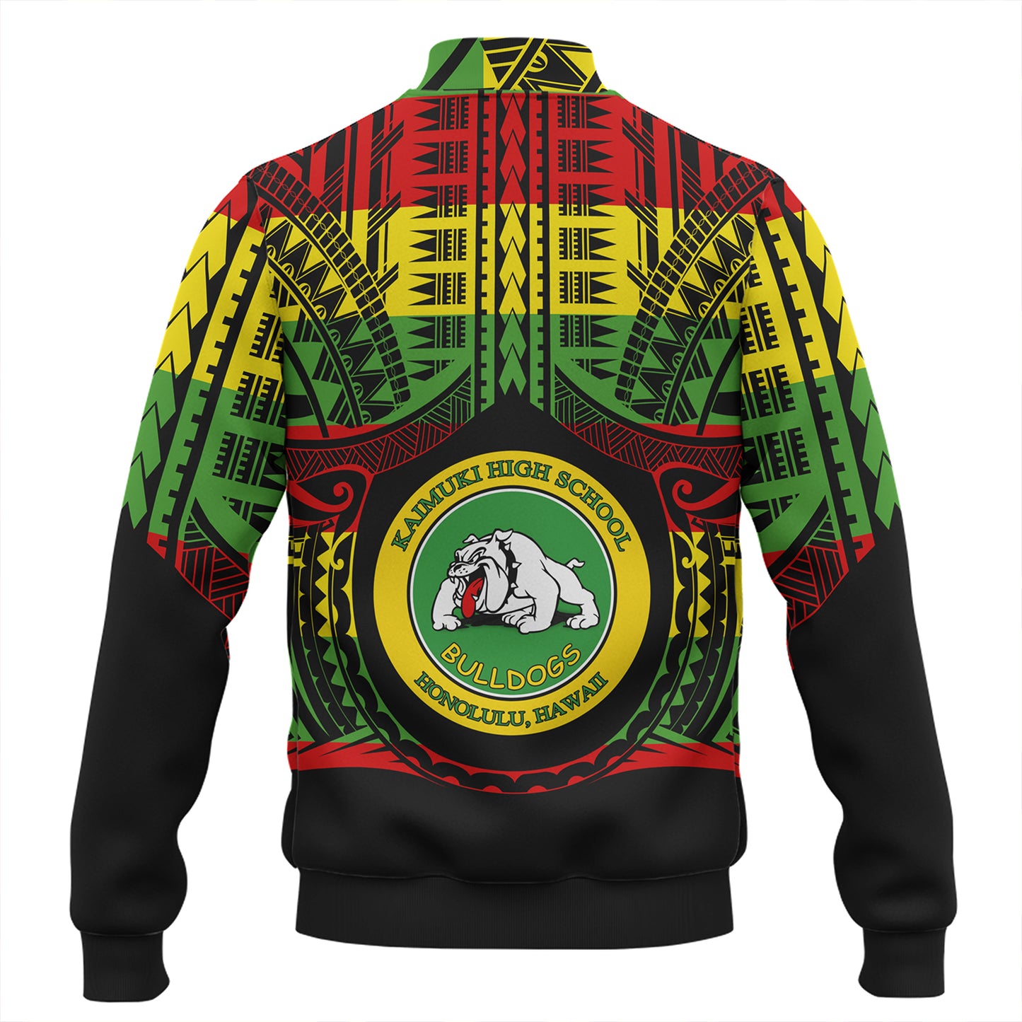 Hawaii Baseball Jacket Kaimuki High School Reggae Color Polynesian