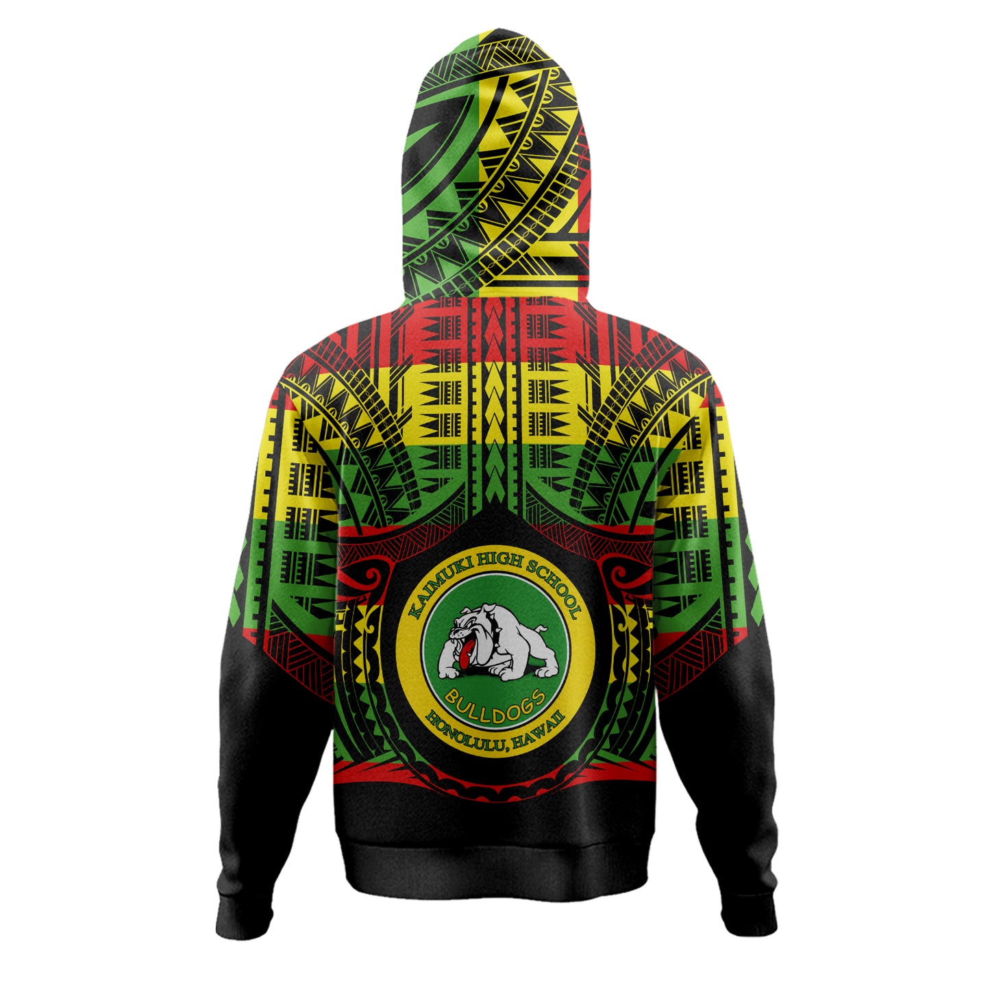 Hawaii Hoodie Kaimuki High School Reggae Color Polynesian