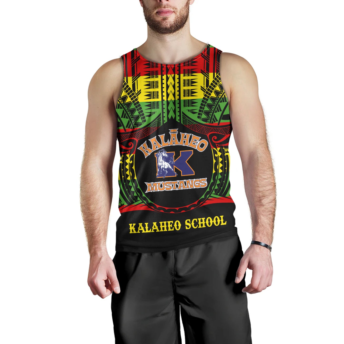 Hawaii Tank Top Kalaheo High School Reggae Color Polynesian