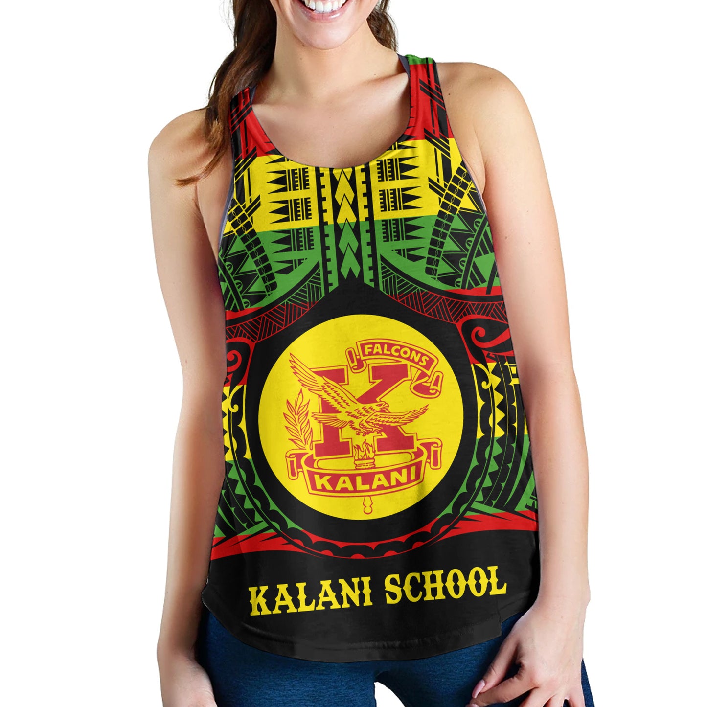 Hawaii Women Tank Kalani High School Reggae Color Polynesian