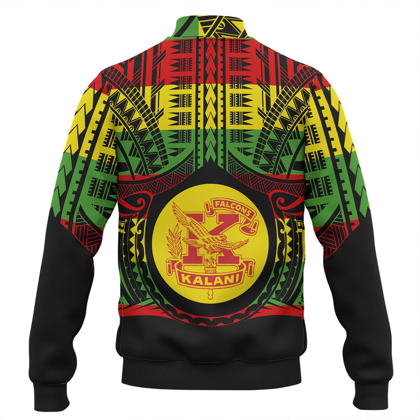 Hawaii Baseball Jacket Kalani High School Reggae Color Polynesian