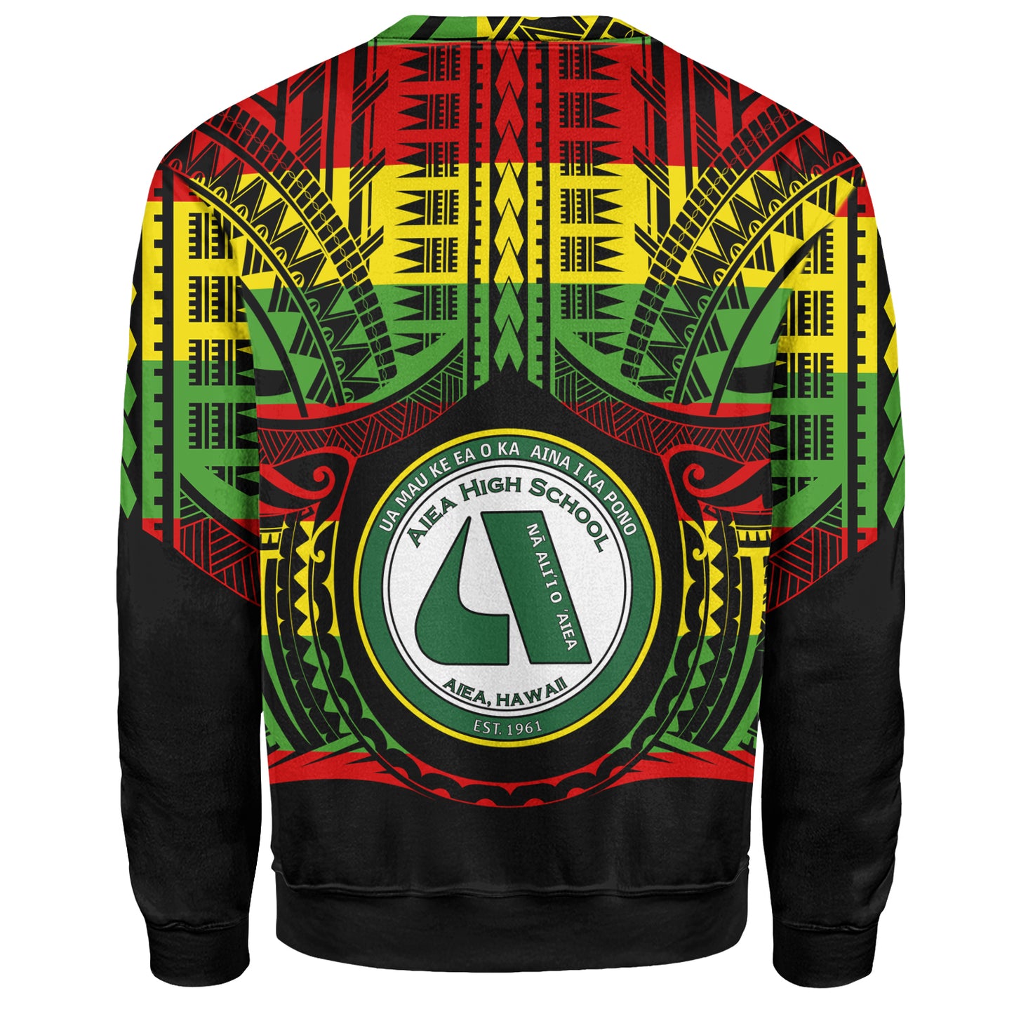 Hawaii Sweatshirt Aiea High School Reggae Color Polynesian