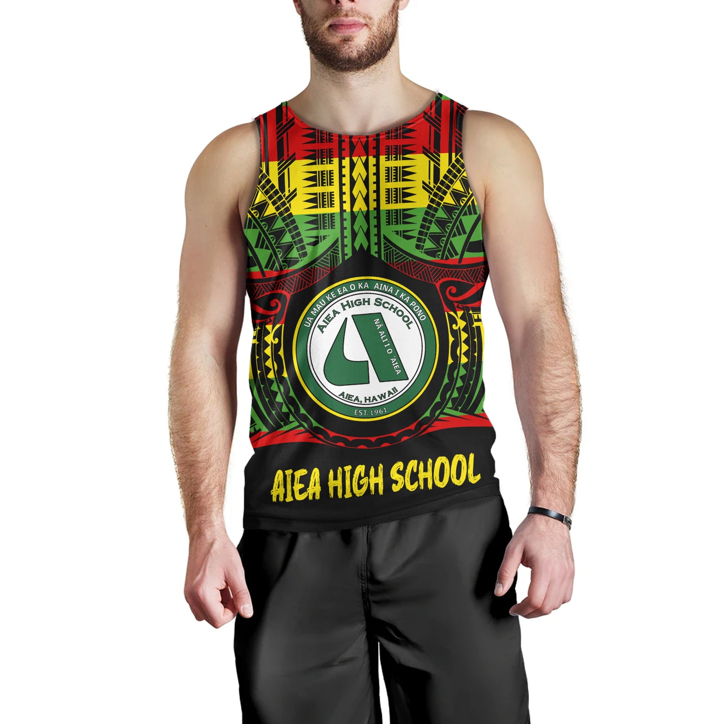 Hawaii Tank Top Aiea High School Reggae Color Polynesian