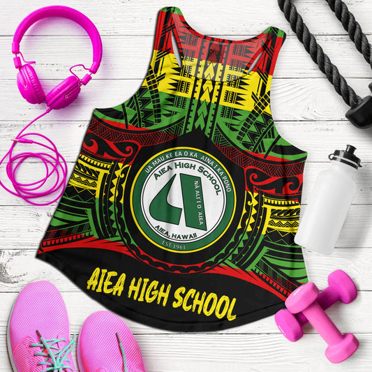 Hawaii Women Tank Aiea High School School Reggae Color Polynesian