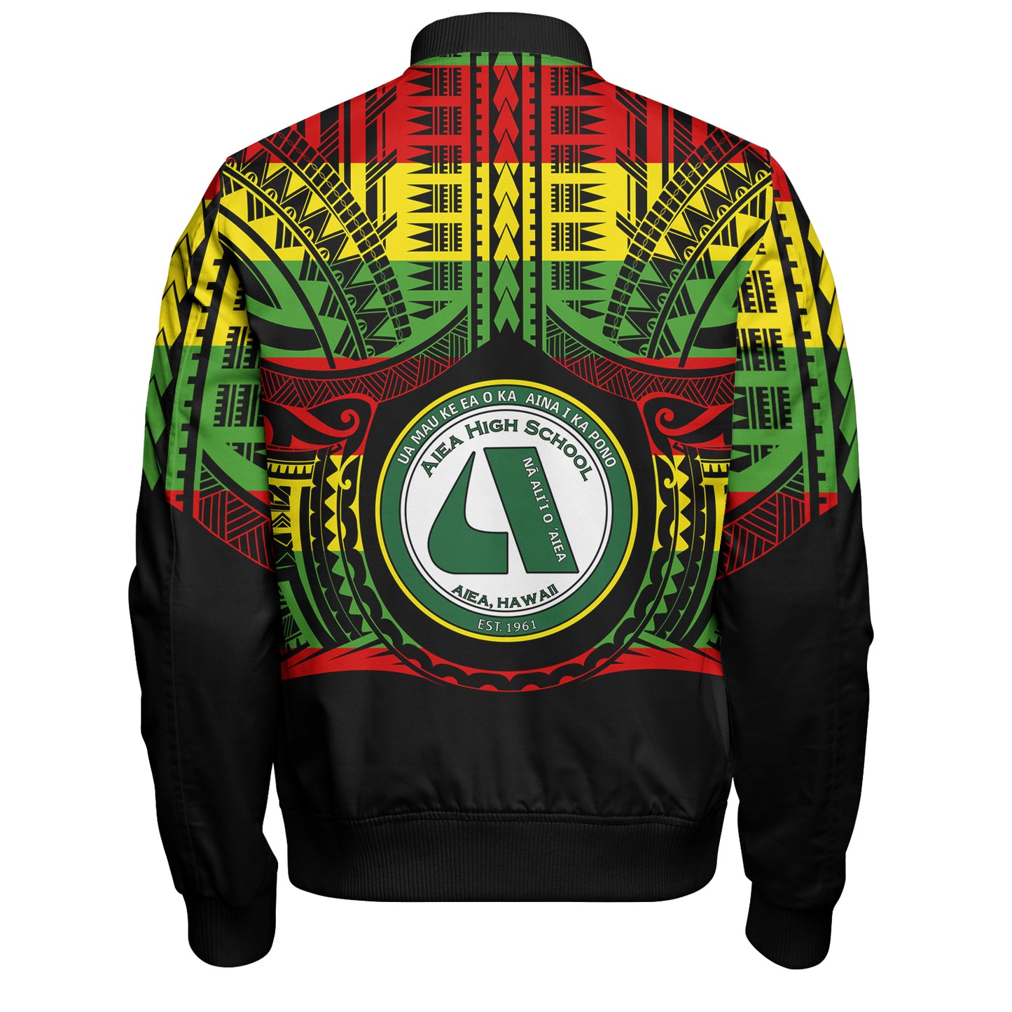 Hawaii Bomber Jacket  ʻAiea High School Reggae Color Polynesian